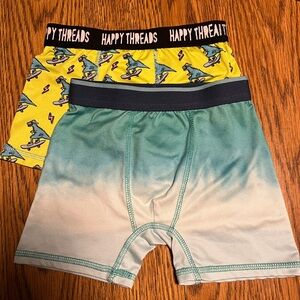 Happy Threads Boys' Silky Size 6/7 Boxer Briefs - Yellow and Green